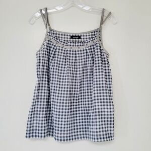 ANIMALE Loose Fit Gingham Camisole Summer Top (US 8)